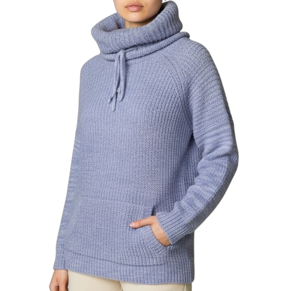 Derek Heart Purple and White Blend Cowl Neck Sweater Womens Size S